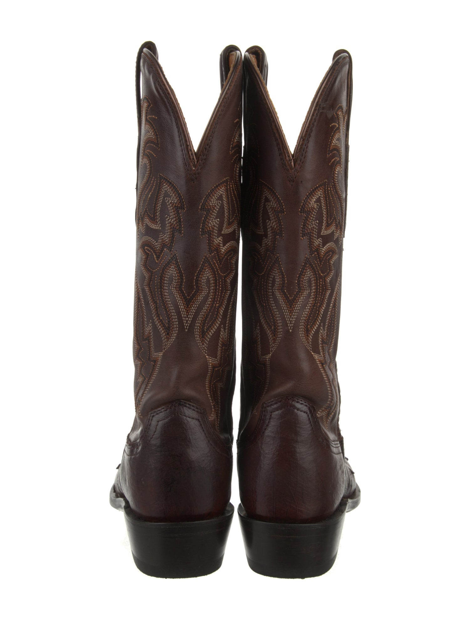 Lucchese Leather Graphic Print Western Boots
